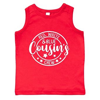 Red White And Blue Cousin's Crew - Toddler Graphic Tank