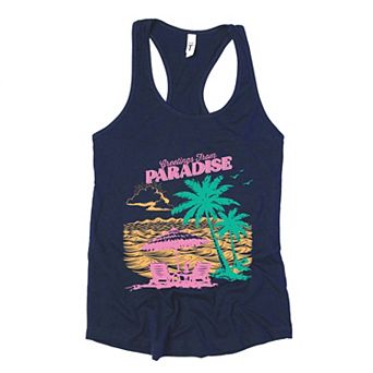 Greetings From Paradise Palm Tree - Women's Graphic Racerback Tank Top