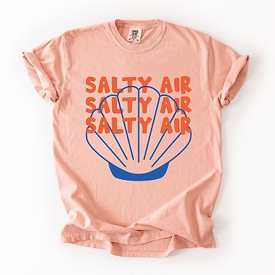 Salty Air Seashell - Women's Garment Dyed Graphic T-Shirt