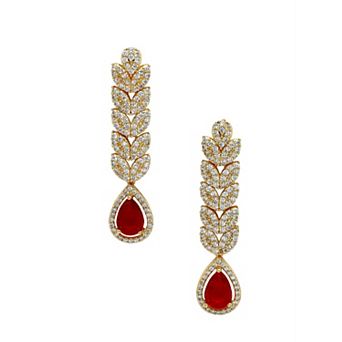 AGP PARIS Leaf Cascade Teardrop Statement Earrings