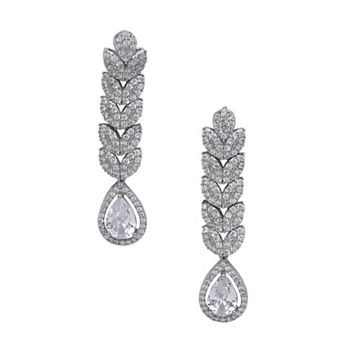 AGP PARIS Leaf Cascade Teardrop Statement Earrings