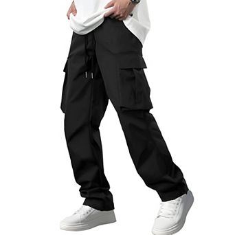 Mens Stretch Drawstring Cargo Pants