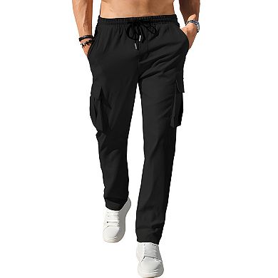Mens Stretch Drawstring Cargo Pants