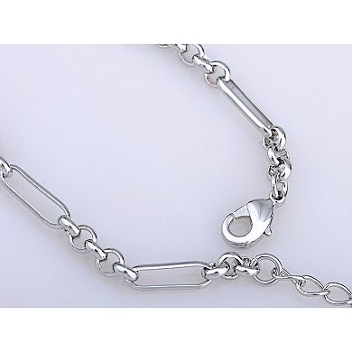 Blue Circle Petal Flower Arrangement Crystal Bracelet Bangle