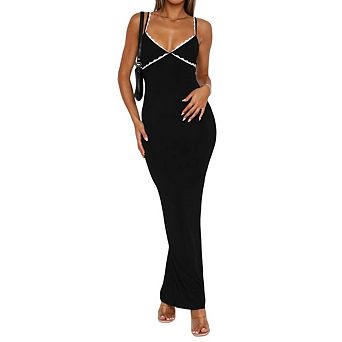 Women's Elegant Maxi Dresses Casual Slip Sleeveless Slim Bodycon Dresses
