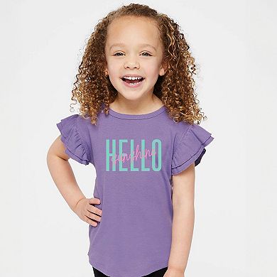 Hello Sunshine Tall - Flutter Sleeve Graphic T-Shirt