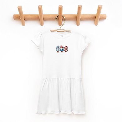 Patriotic Popsicles - Toddler Graphic Dress