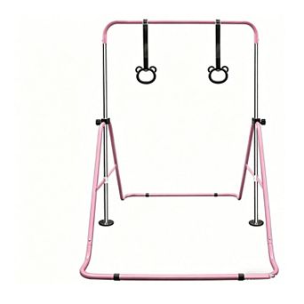 Merax Multi-Functional Adjustable Height Children's Horizontal Gymnastic Bar With Bear Rings