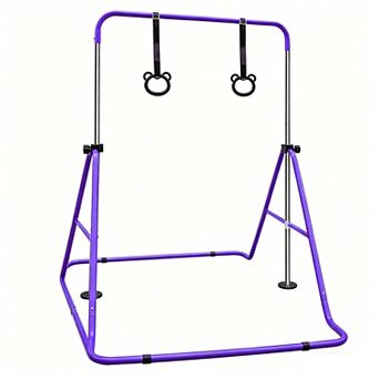 Merax Multi-Functional Adjustable Height Children's Horizontal Gymnastic Bar With Bear Rings