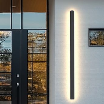 39.3 in Outdoor Wall Sconce IP67 Waterproof 30W Integrated LED 3000K Black Linear for Patio
