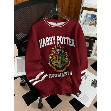 Harry Potter Striped Letter Graphic Sweatshirt