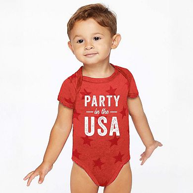 Party in the USA - Baby Short Sleeve Star Bodysuit