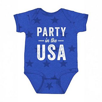 Party in the USA - Baby Short Sleeve Star Bodysuit