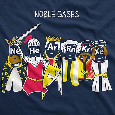 Womens Noble Gases Science T Shirt Funny Nerdy Tee for Geeks Cool Graphic