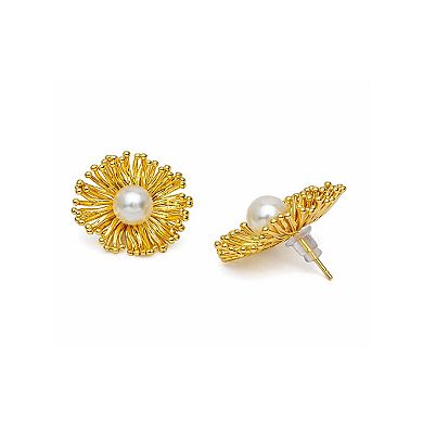 AGP PARIS Sunburst Pearl Stud Earrings