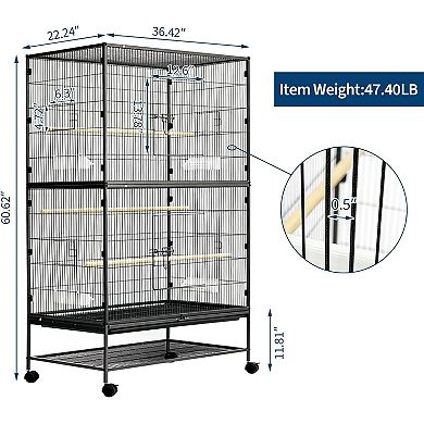 ANIXOL Spacious Rolling Bird Cage