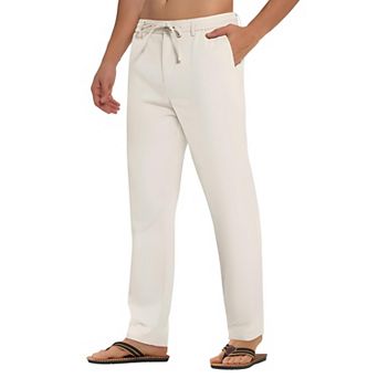 Mens Relaxed Fit Linen Summer Pants