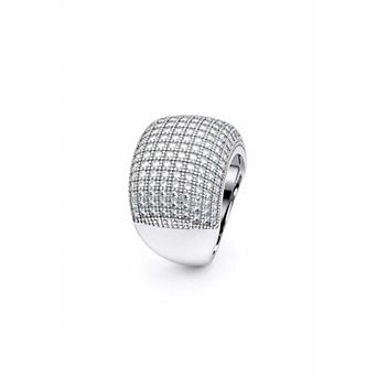 AGP PARIS Pavé Dome Statement Ring - Free Size