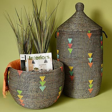 Prism Triangles Slender Laurel Hamper Basket