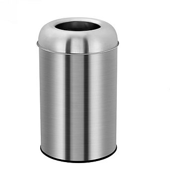 Open-Top Trash Can Stainless Steel Trash Can with Removable Inner Bucket