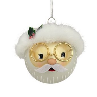 St. Nicholas Square® Glass Santa Claus Christmas Ornament with Glasses