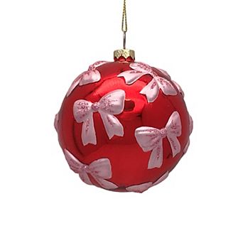 St. Nicholas Square® Glass Bow Bauble Christmas Ornament