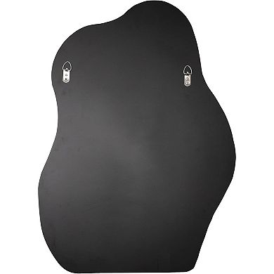 KSIZUIS Gold Wood Framed Irregular Wall Mirror - 20"x28" Decorative