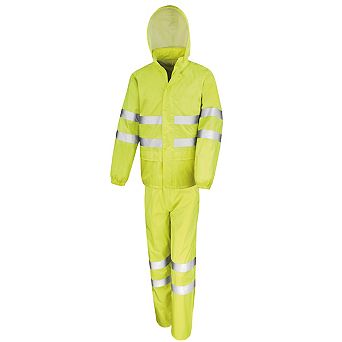 Result Safeguard Unisex High Visibility Waterproof Suit (Jacket And Trousers)
