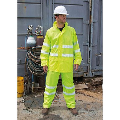 Result Safeguard Unisex High Visibility Waterproof Suit (Jacket And Trousers)