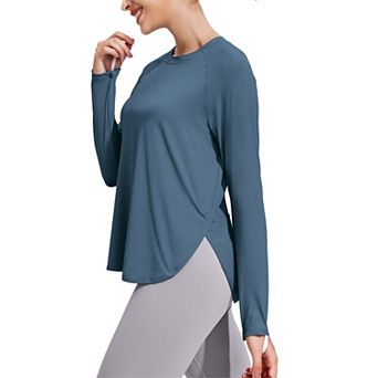 Pinspark Women's Long Sleeve Running Shirt UPF50+ Sun Protection Hiking Yoga Workout Top