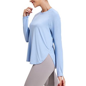 Pinspark Women's Long Sleeve Running Shirt UPF50+ Sun Protection Hiking Yoga Workout Top