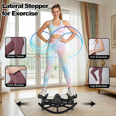 Merax Lateral Stepper for Exercise-Rocking Stepper Machine with Resistance Bands