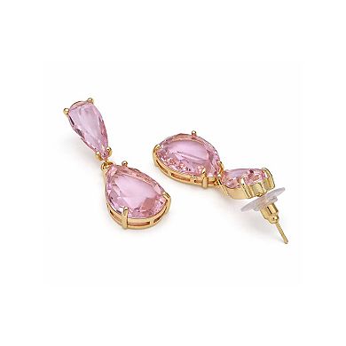 AGP PARIS Double Teardrop Crystal Drop Earrings