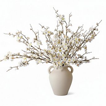KSIZUIS 6 Silk Cherry Blossom Branches 34.45" Long Real Touch for Wedding Home Party Decoration