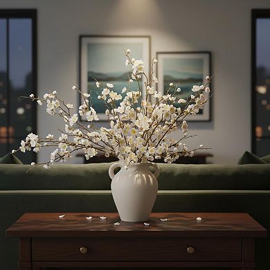 KSIZUIS 6 Silk Cherry Blossom Branches 34.45" Long Real Touch for Wedding Home Party Decoration