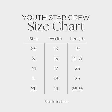 USA Flag Solid - Youth Short Sleeve Star Tee