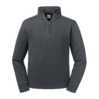 Russell Mens Authentic Zip Neck Sweatshirt