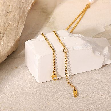 Minimal Pearl Pendant Necklace with Chain Simple Elegant Everyday Jewelry