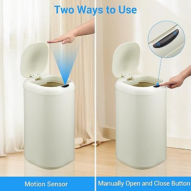 8 Gallon Motion Sensor Trash Can with Lid Automatic Kitchen Garbage Can Touchless 30 Liter Smart