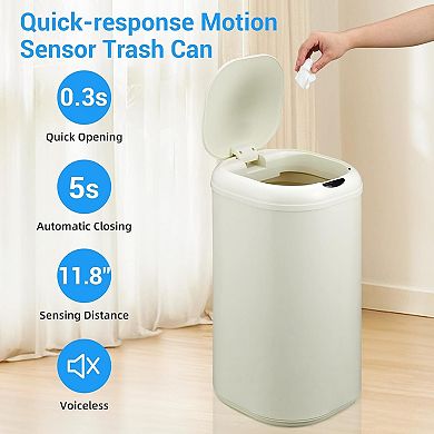 8 Gallon Motion Sensor Trash Can with Lid Automatic Kitchen Garbage Can Touchless 30 Liter Smart