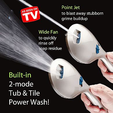 High Pressure 8-mode Handheld Shower Head with Anti-clog Nozzles