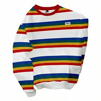 Colorful Striped Pullover Top