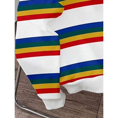 Colorful Striped Pullover Top