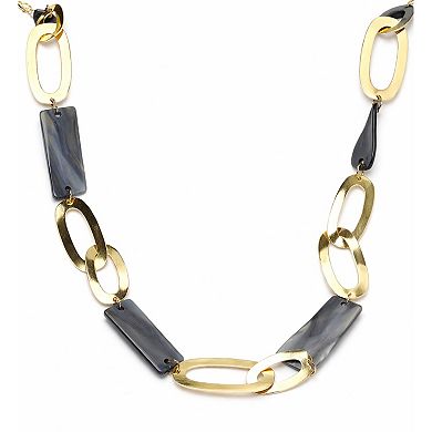 AGP PARIS Mixed Link Shell Accent Necklace