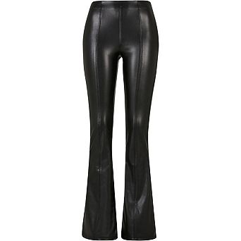 Urban Classics Womens/Ladies Synthetic Leather Flared Trousers