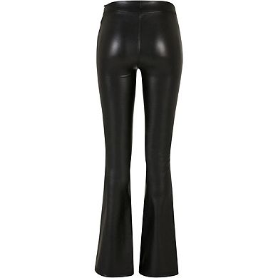 Urban Classics Womens/Ladies Synthetic Leather Flared Trousers