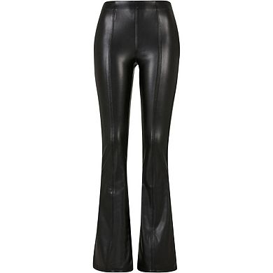 Urban Classics Womens/Ladies Synthetic Leather Flared Trousers