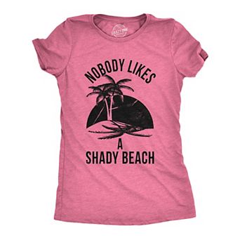 Womens Shady Beach Funny Shirts Cute Vacation Vintage Novelty Hilarious T shirt