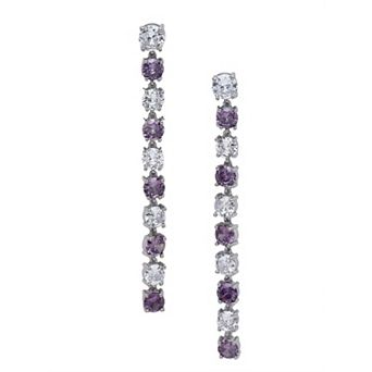 AGP PARIS Graduated Crystal Line Drop Earrings