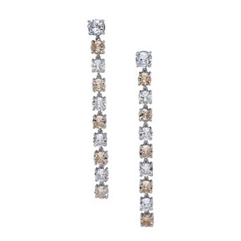 AGP PARIS Graduated Crystal Line Drop Earrings